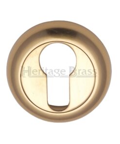 Heritage Brass Euro Profile Key Escutcheon, Polished Brass