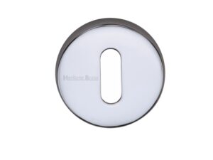 Heritage Brass Standard Key Escutcheon, Polished Chrome