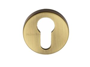 Heritage Brass Euro Profile Key Escutcheon, Antique Brass