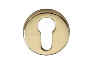 Heritage Brass Euro Profile Key Escutcheon, Polished Brass