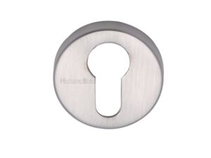 Heritage Brass Euro Profile Key Escutcheon, Satin Chrome