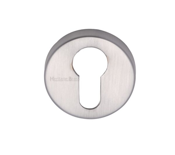 Heritage Brass Euro Profile Key Escutcheon, Satin Chrome