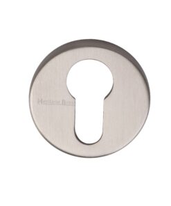 Heritage Brass Euro Profile Key Escutcheon, Satin Nickel