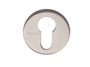 Heritage Brass Euro Profile Key Escutcheon, Satin Nickel