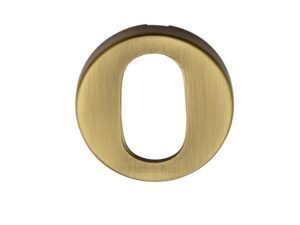 Heritage Brass Oval Key Escutcheon, Antique Brass