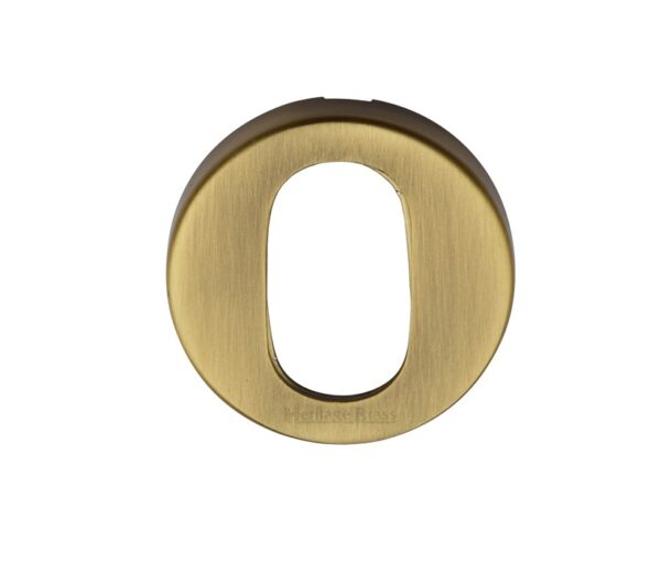 Heritage Brass Oval Key Escutcheon, Antique Brass