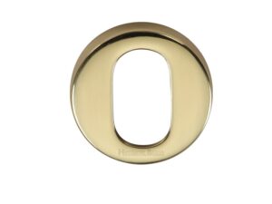 Heritage Brass Oval Key Escutcheon, Polished Brass