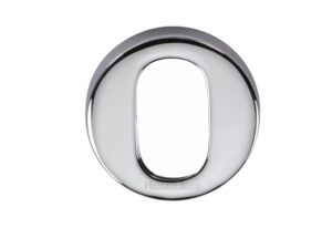 Heritage Brass Oval Key Escutcheon, Polished Chrome