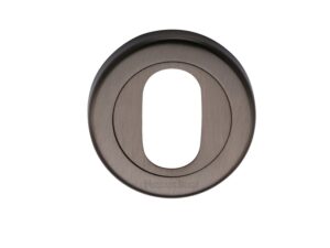 Heritage Brass Oval Profile Key Escutcheon, Matt Bronze