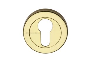 Heritage Brass Euro Profile Key Escutcheon, Polished Brass