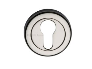 Heritage Brass Euro Profile Key Escutcheon, Polished Nickel