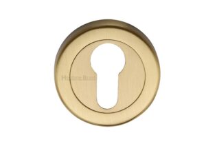 Heritage Brass Euro Profile Key Escutcheon, Satin Brass