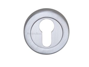 Heritage Brass Euro Profile Key Escutcheon, Satin Chrome