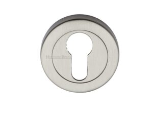 Heritage Brass Euro Profile Key Escutcheon, Satin Nickel