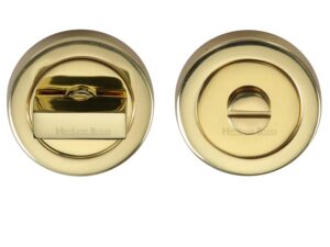 Heritage Brass Round 53Mm Diameter Turn & Release, Polished Brass