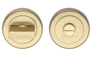 Heritage Brass Round 53Mm Diameter Turn & Release, Satin Brass