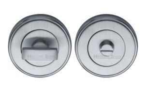 Heritage Brass Round 50Mm Diameter Turn & Release, Satin Chrome