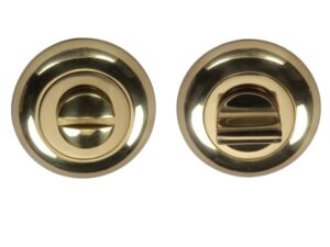 Heritage Brass Round 48Mm Diameter Turn & Release, Polished Brass