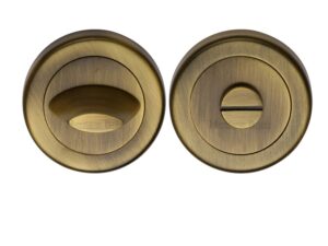 Heritage Brass Contemporary Round 53Mm Diameter Turn & Release, Antique Brass