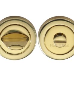 Heritage Brass Contemporary Round 53Mm Diameter Turn & Release, Polished Brass