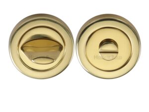 Heritage Brass Contemporary Round 53Mm Diameter Turn & Release, Polished Brass