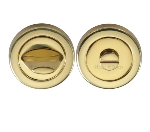 Heritage Brass Contemporary Round 53Mm Diameter Turn & Release, Polished Brass