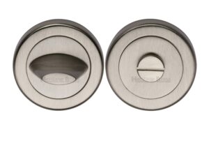 Heritage Brass Contemporary Round 53Mm Diameter Turn & Release, Satin Nickel