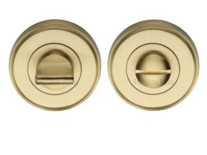 Heritage Brass Round 50Mm Diameter Turn & Release, Satin Brass