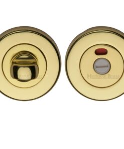 Heritage Brass Indicator Round 53Mm Diameter Turn & Release, Polished Brass