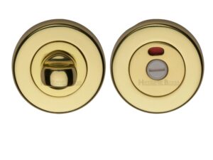 Heritage Brass Indicator Round 53Mm Diameter Turn & Release, Polished Brass