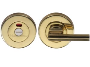 Heritage Brass Disabled Indicator & Turn Round 53Mm Diameter Turn & Release, Polished Brass