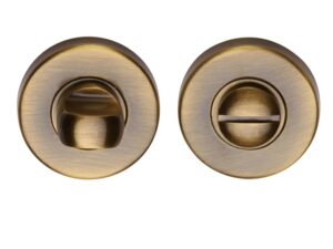 Heritage Brass Round 46Mm Diameter Turn & Release, Antique Brass