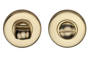 Heritage Brass Round 46Mm Diameter Turn & Release, Polished Brass