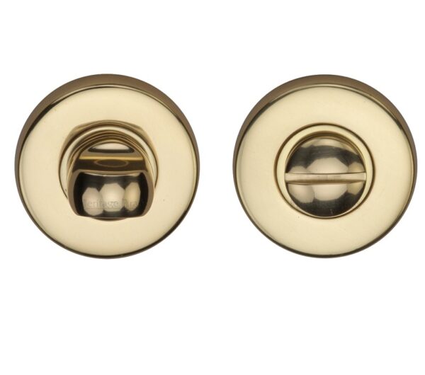 Heritage Brass Round 46Mm Diameter Turn & Release, Polished Brass