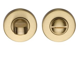 Heritage Brass Round 46Mm Diameter Turn & Release, Satin Brass