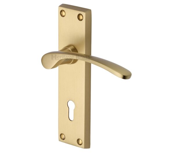 Heritage Brass Sophia Satin Brass Door Handles (Sold In Pairs)