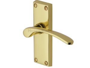 Heritage Brass Sophia Short Polished Brass Door Handles (Sold In Pairs)