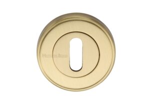 Heritage Brass Standard Key Escutcheon, Satin Brass