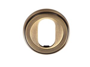 Heritage Brass Oval Profile Key Escutcheon, Antique Brass