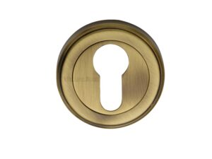 Heritage Brass Euro Profile Key Escutcheon, Antique Brass