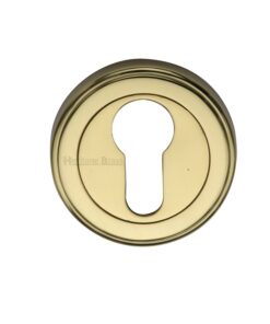 Heritage Brass Euro Profile Key Escutcheon, Polished Brass