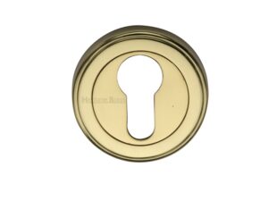 Heritage Brass Euro Profile Key Escutcheon, Polished Brass