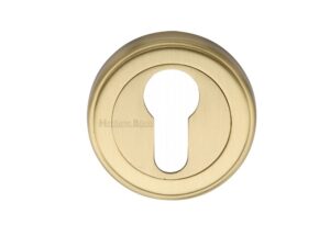 Heritage Brass Euro Profile Key Escutcheon, Satin Brass