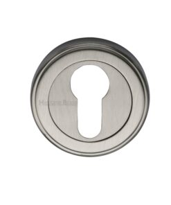 Heritage Brass Euro Profile Key Escutcheon, Satin Nickel