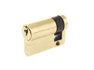 Zoo Hardware Vier Precision Euro Profile British Standard 5 Pin Single Cylinders (Various Sizes), Polished Brass