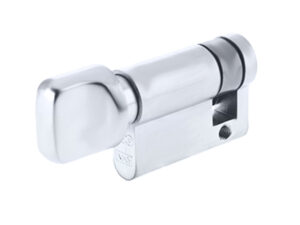 Zoo Hardware Vier Precision Euro Profile Single Body Cylinder Turn Only, Polished Chrome