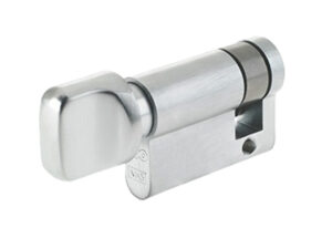 Zoo Hardware Vier Precision Euro Profile Single Body Cylinder Turn Only, Satin Chrome