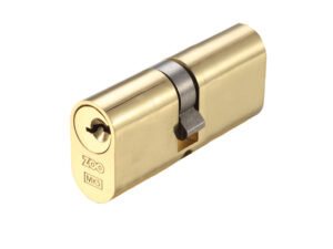 Zoo Hardware Vier Precision Oval Profile 5 Pin Double Cylinders (60Mm, 70Mm Or 80Mm), Polished Brass