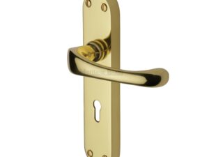 Heritage Brass Gloucester Polished Brass Door Handles (Sold In Pairs)