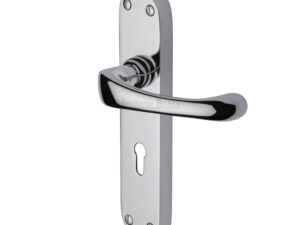 Heritage Brass Gloucester Polished Chrome Door Handles(Sold In Pairs)